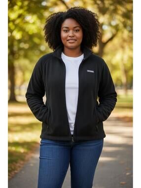 Columbia Women's Sawyer Rapids 2.0 Fleece Jacket NWT Size  2X Black